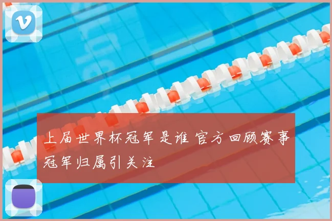 上届世界杯冠军是谁 官方回顾赛事冠军归属引关注